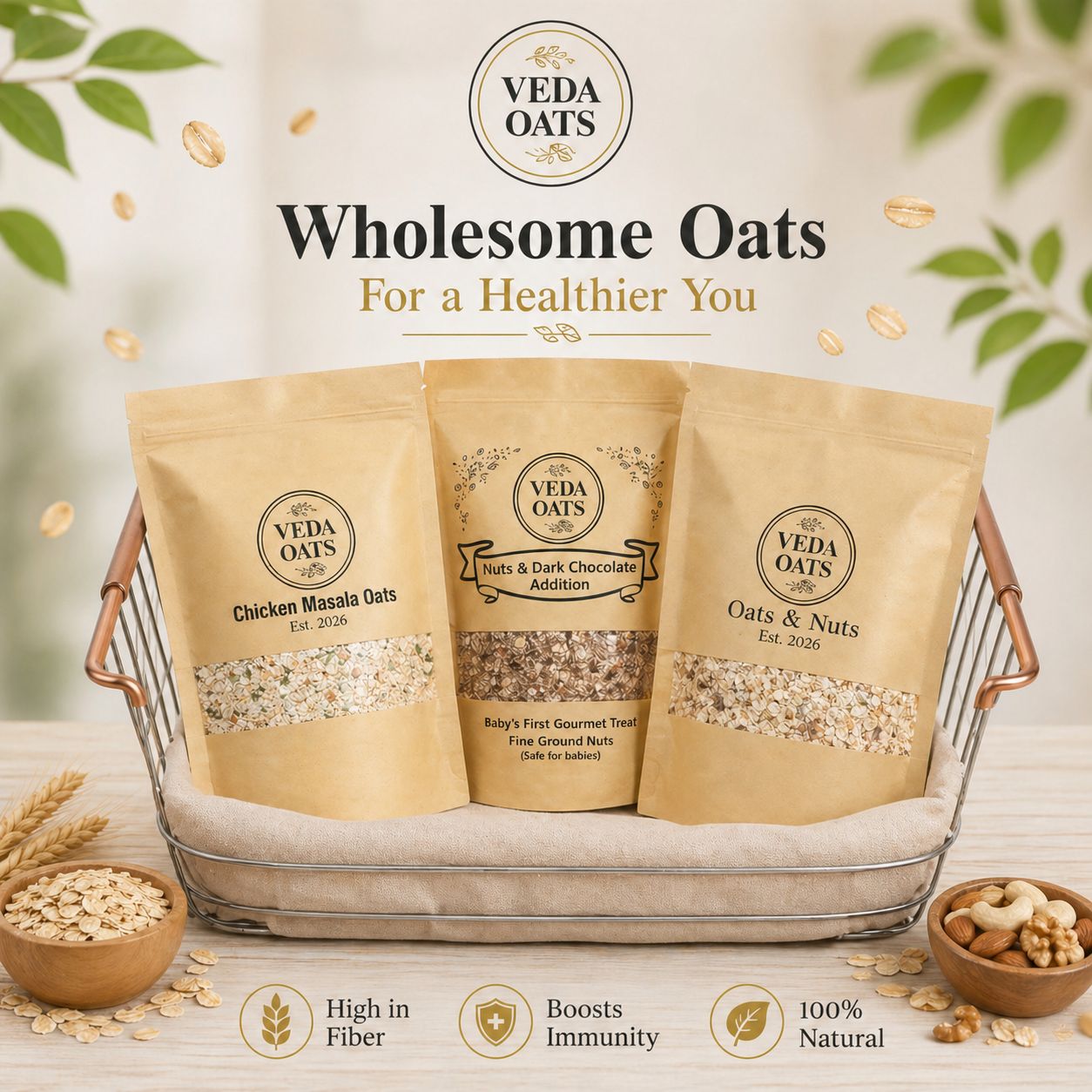 Oats & Nuts + Chicken Masala Oats + Oats & Nuts Dark Chocolate Special