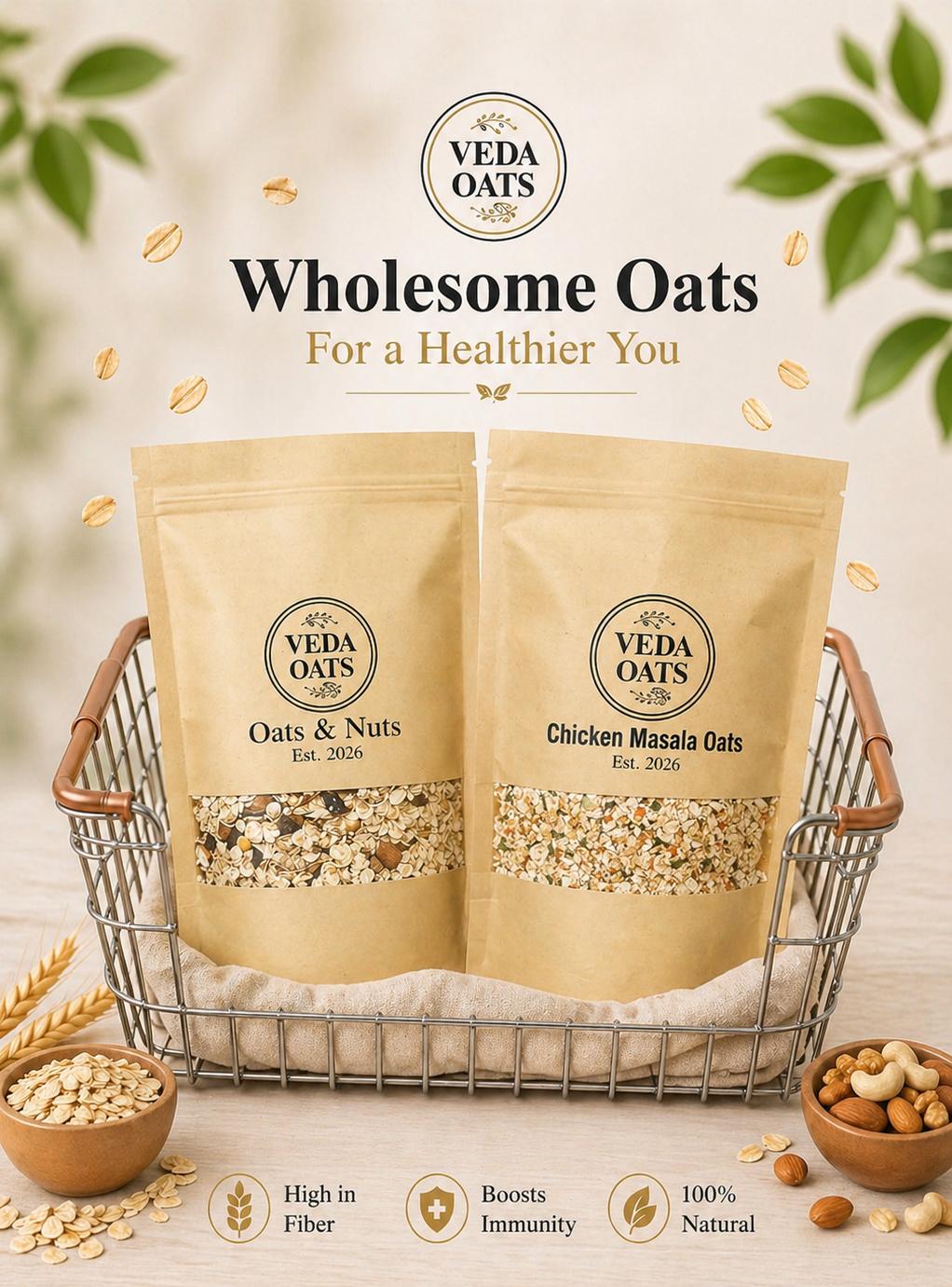 Oats & Nuts + Chicken Masala Oats 500G