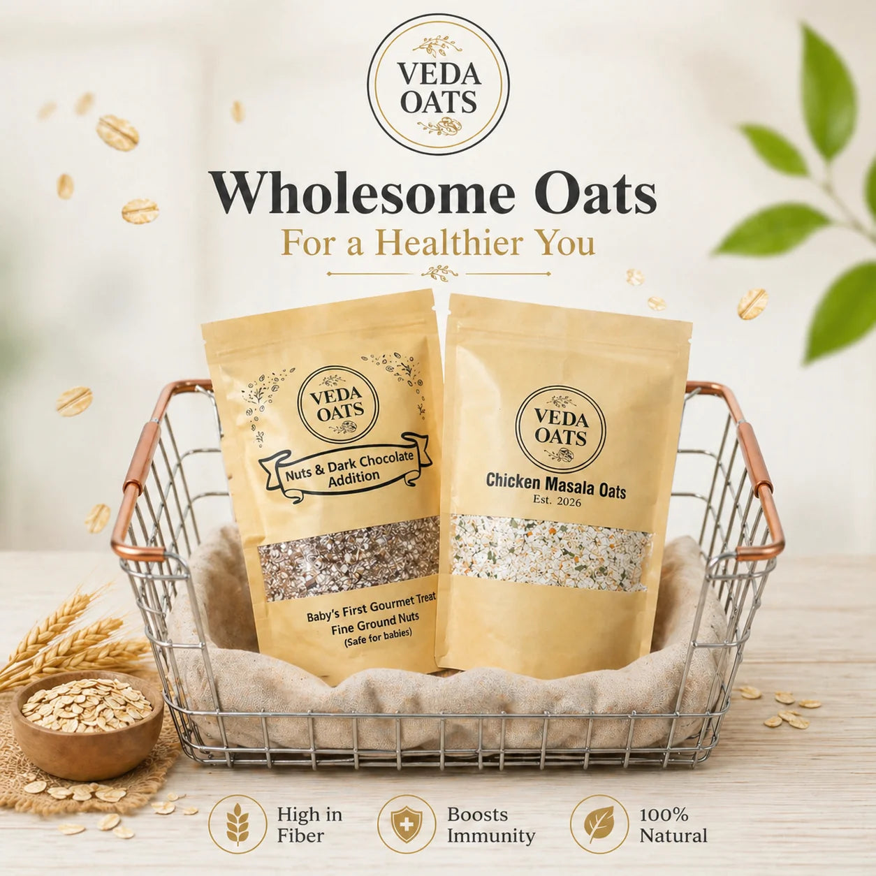 Veda Oats Bundle – Dark Chocolate + Chicken Masala | Ultimate Flavor Combo Pakistan